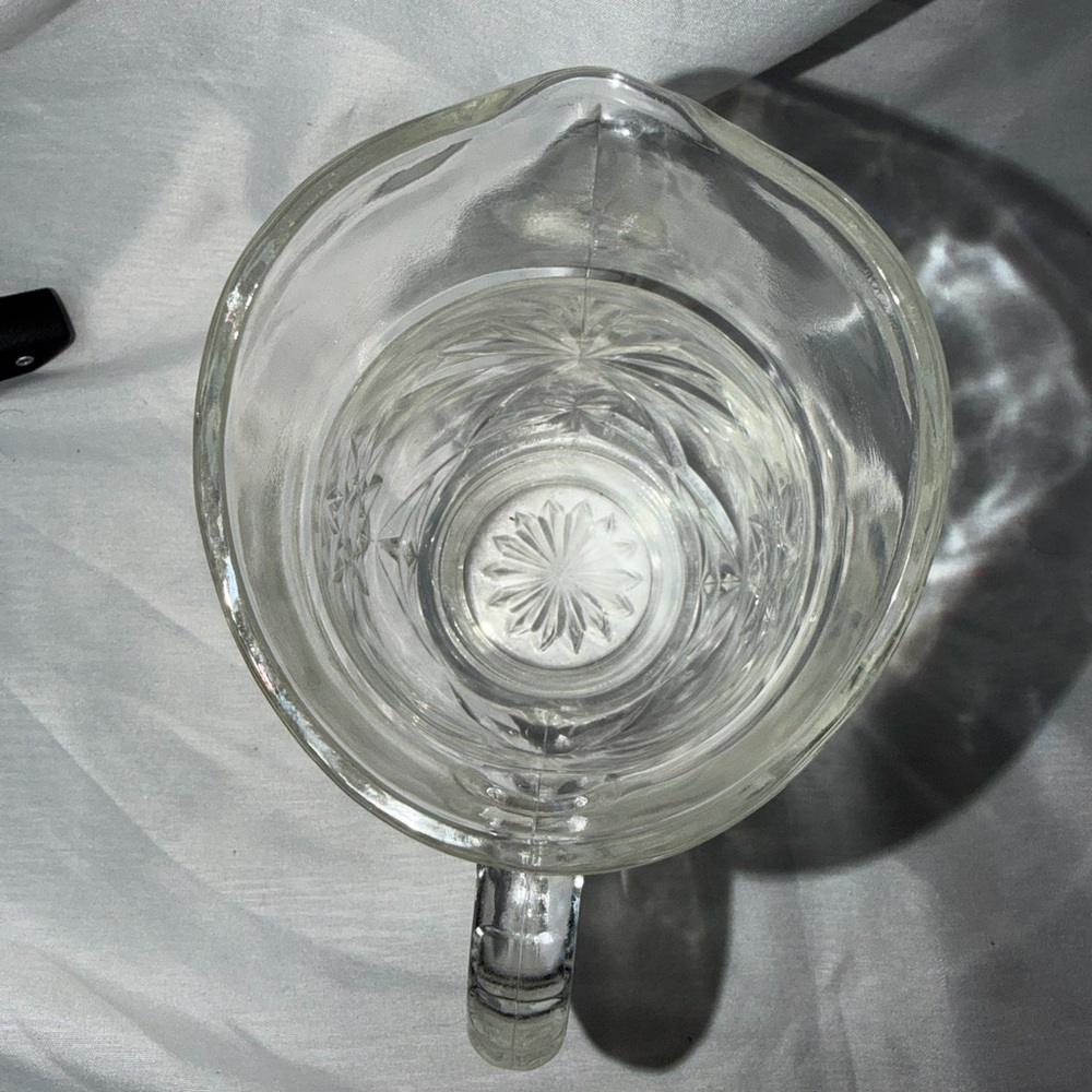 Vintage Anchor Hocking Star of David Glass Pitcher - Picture 4 of 10